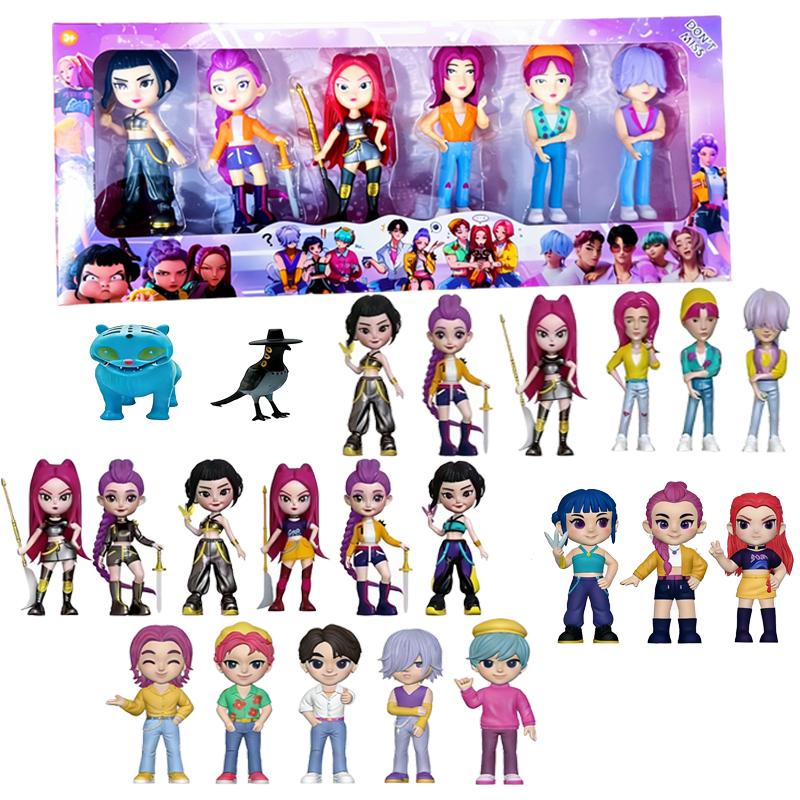 Hot Demon Slayer Anime Kpop Demons Hunters Figure Toy Cartoon Rumi/Mira/Zoey Action Figure Decoration Model Children's Gifts