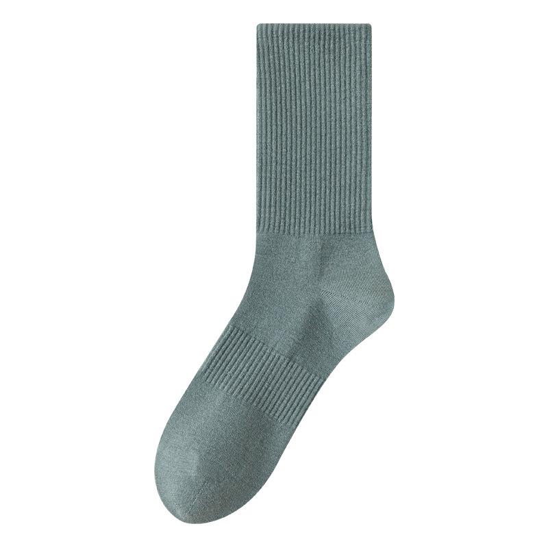 Men's Autumn Pure Color Warm, Deodorant and Cold Resistant Long Wool Socks
