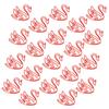 20Pcs Clipe de papel de desenho animado em forma de cisne Criatividade Metal Modelagem Decoração Artesanato Suprimentos Vermelho