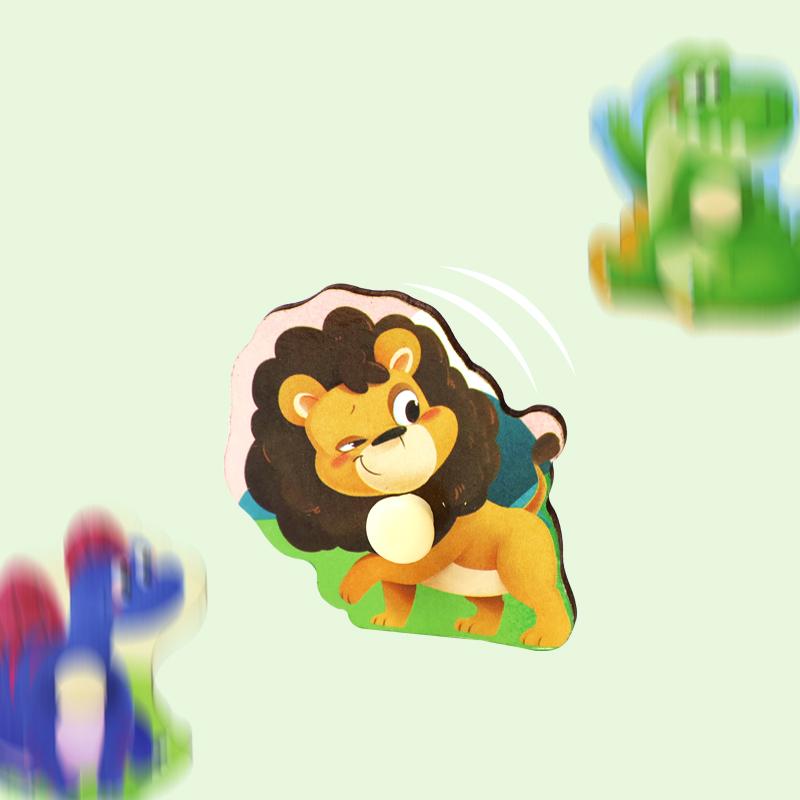 Mini Montessori Holzpuzzles Handgreifbretter Spielzeug Tangram Puzzles Babypädagogisches Spielzeug Cartoon Fahrzeuge Tiere 3D-Puzzles