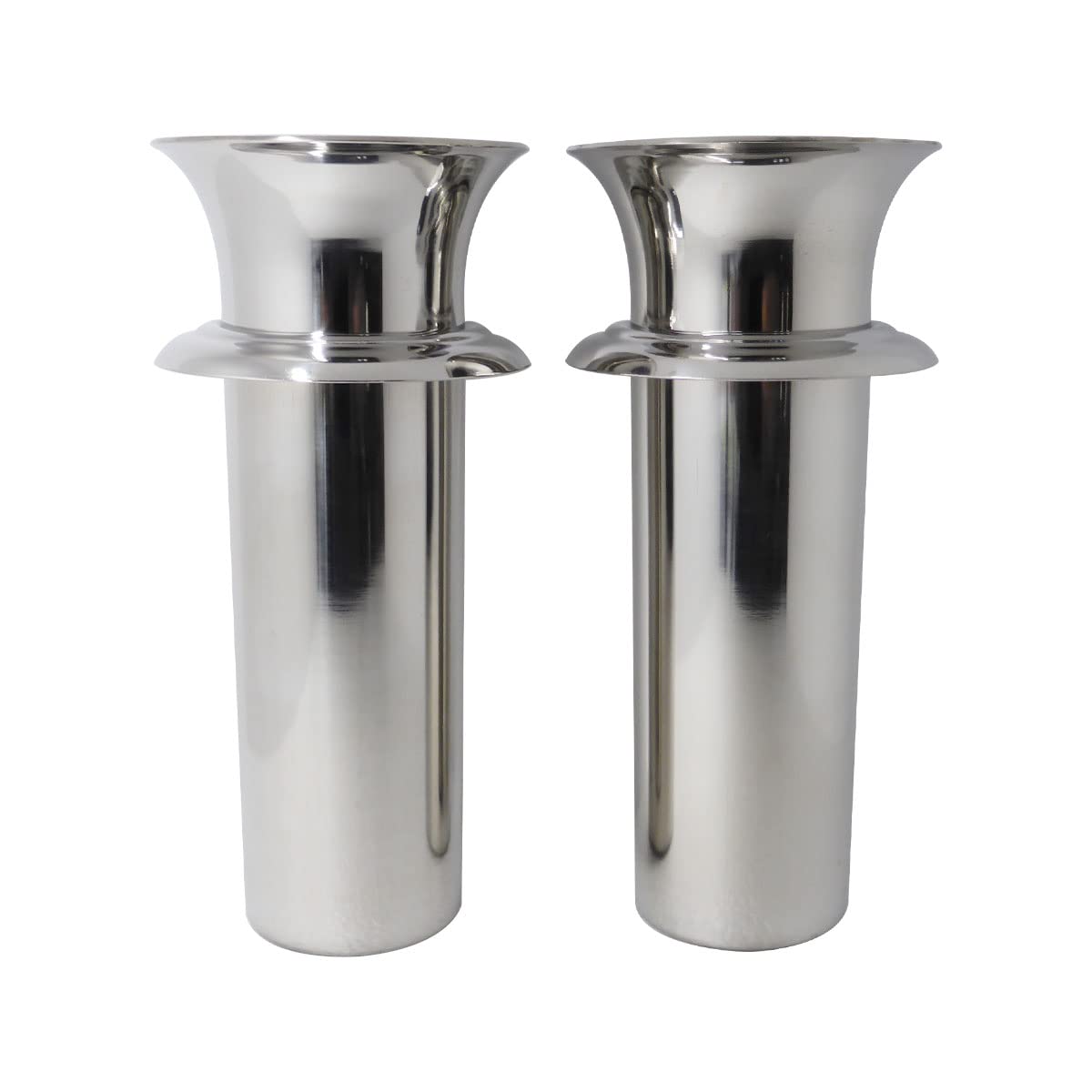 

[For Graveyards] N58 Large Flower Vase, High-Quality Stainless Steel, Set of 2. Upgrade to a High-Quality Flower Vase with Just a Single Insert. N-58