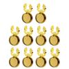 10pcs Brass Round Cuff Button Cover Cuff Links for Wedding Formal Shirt Mens Formal Button Covers Imitation Cufflinks