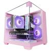 Boîtier gaming - mars gaming - mc-visionm - microatx - triple verre trempé - refroidissement liquide 240mm