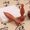 Handheld Lotus Seedpod Beauty Professional Brass & Rosewood Facial Gua Sha Tool Eye Relaxation Spot Meridians Acupoint Massage