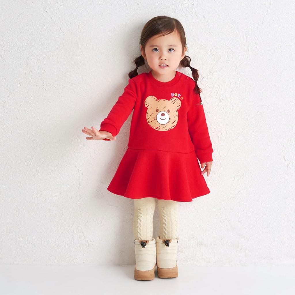 MIKIHOUSE HOT BISCUITS Dress, Boys' and Girls', Baby/Kids' Clothing, Red, Size 90cm, 73-1901-148