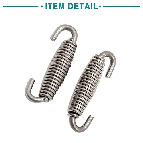 ACROPIX Motorcycle Exhaust Pipe Muffler Swivel Spring Silver Tone 6pcs