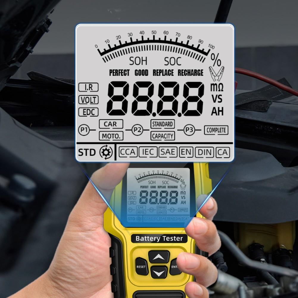 Car Battery Tester With LCD Display Battery Analyzer Test Tool, Scanner Diagnostic Digital Analyzer For Cars, Trucks Motorcycles
