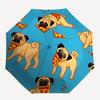 1pc Cute Pug Design Automatic Open/Close Umbrella, Umbrella with cartoon Design, Portable Compact Umbrella for Men & Women, Good Holiday Gif