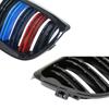 Thultra Double Line Grills Frontstoßstange Racing Grill M-Farbe für BMW E92 E93 M3 2006–2009, hochwertiges Auto-Styling