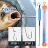 2pcs Stainless Steel Easy Fish Hook Remover Safety Fishing Hook Extractor Detacher Rapid Decoupling Device Fishing Tools Equipment