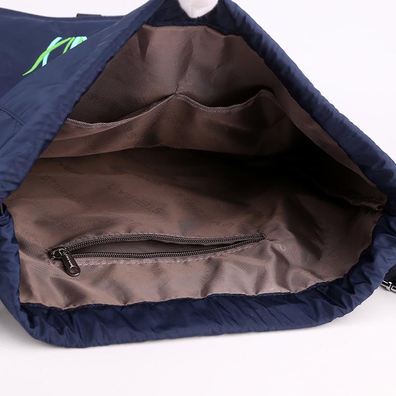 Women's Fashion Embroidery Drawstring Backpack: Oxford Cloth, Foldable Travel Bag