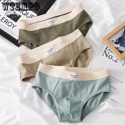 Solid Color Men's Underwear Multi-color Wholesale Mid Waist Breathable Triangle Underwear