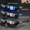 2 Pieces Fashion Vintage Sports Sunglasses Men Women Fishing Running Cycling  Sport Man Sun Glasses Anti-Glare UV400 Eyewear