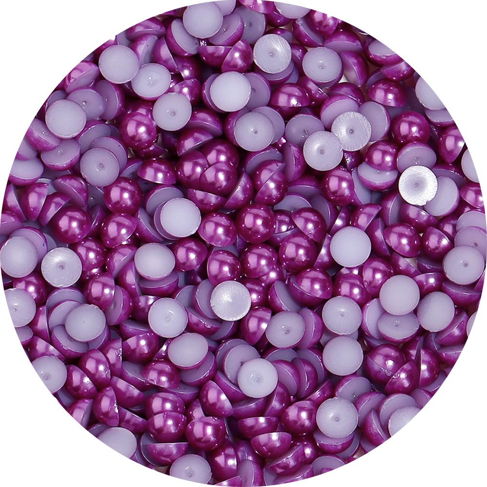 50-500Pcs ABS Imitation Pearls Beads Color Flat Back Cabochon Half Round Loose Bead for Crafts Garment Nail Art Jewelry Findings