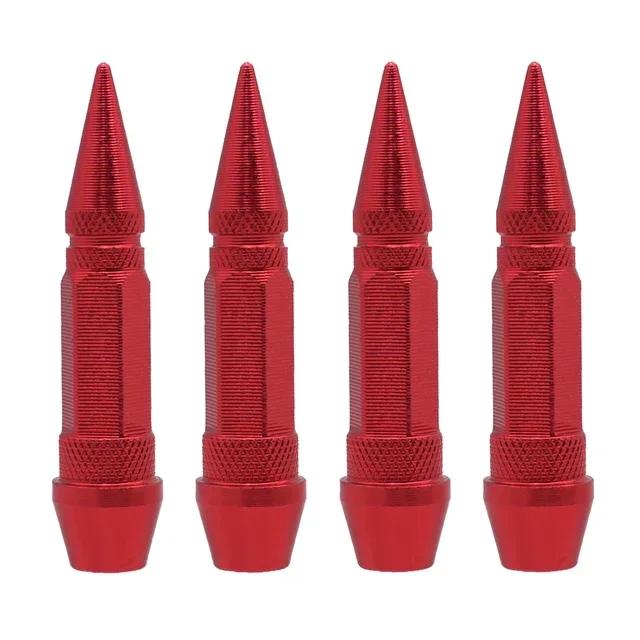 4Pcs Bullet Valve Caps Car Motorcycle Wheel Tire Valve Caps Dustproof Cover 45/60mm Spiked Valve Caps Auto Exterior Amagi