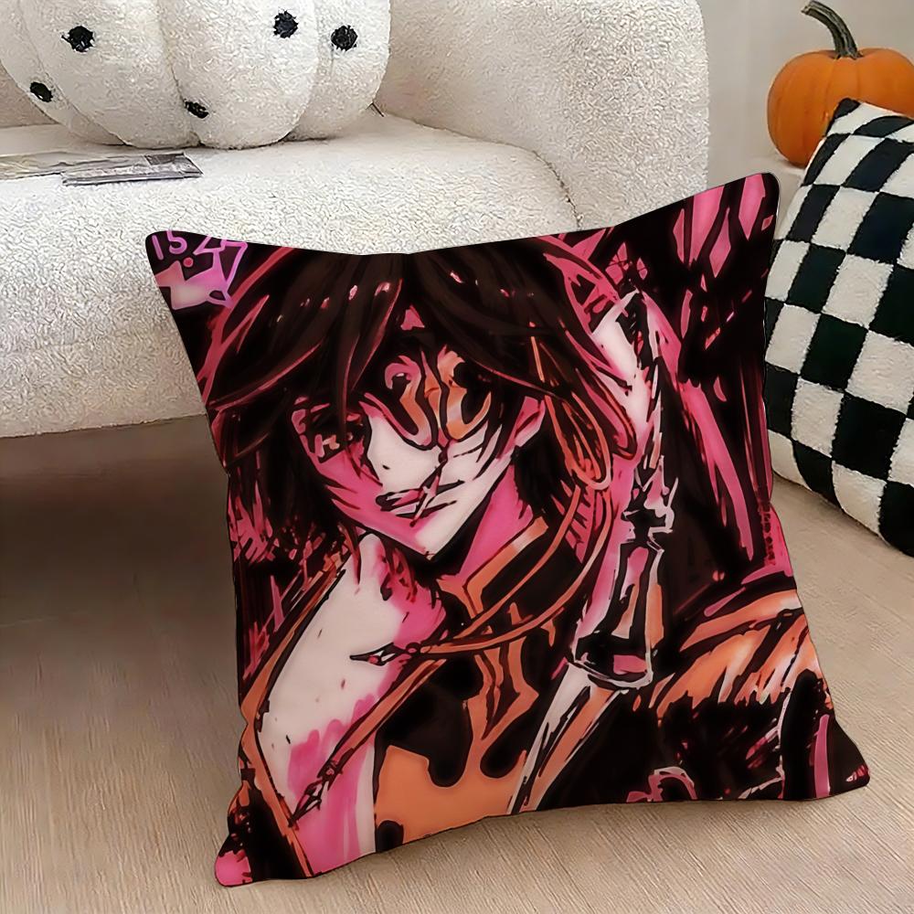 Anime CcODE GEASS Cushion Cover Natural Linen Double Sided Print Throw Pillow Case for Sofa Couch Home Decor