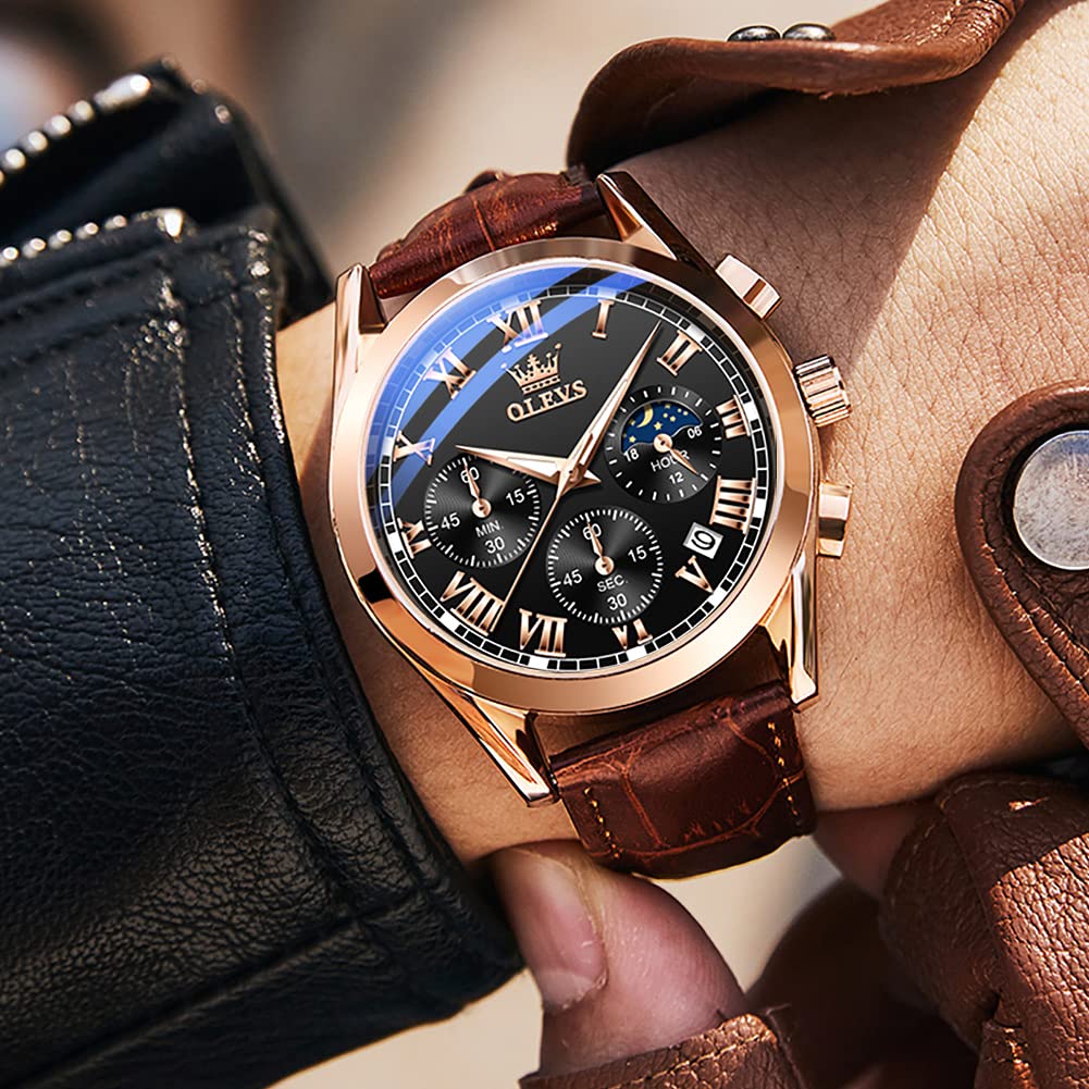 OLEVS Men's Watch - Stylish Business Watch with Waterproof Calendar Display and Luminous Design. A Great Gift for Men.