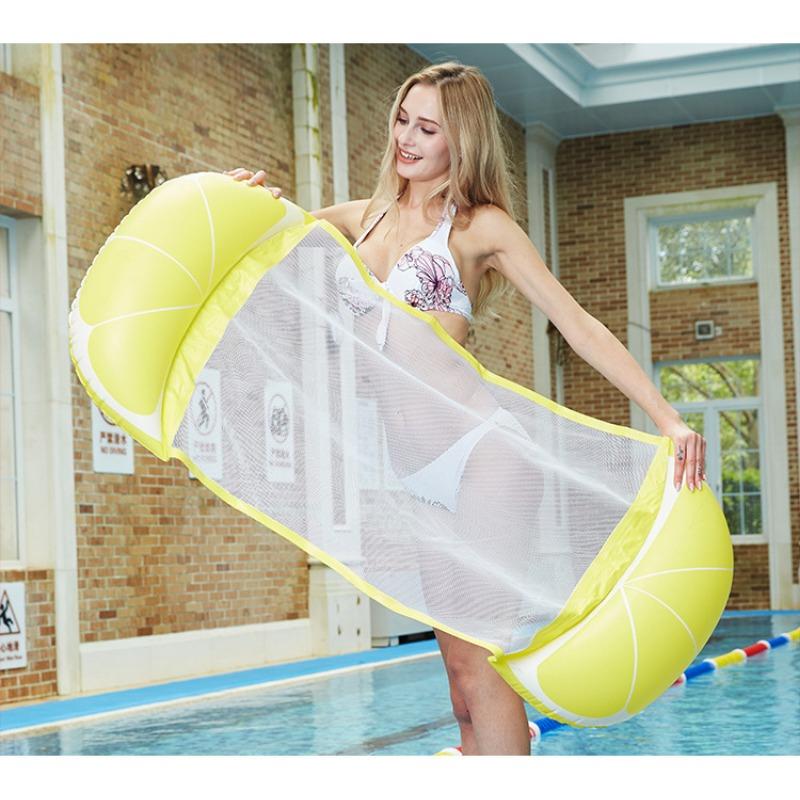 Fashion Shade Swimming Bed Swimming Tube Bagel Lounge Inflatable Swimming Pool for Adults Swimming Ring Air Mat Pool Raft Swimming Summer