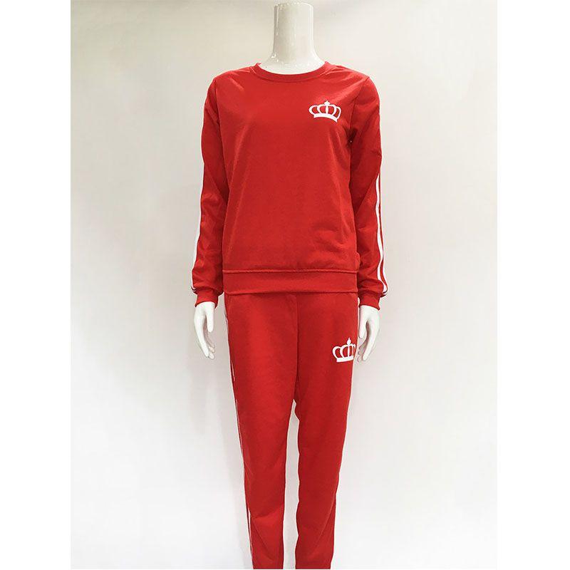 Luxurious Fashion Round Neck Sweater Pants Suit For Women With Timeless Appeal