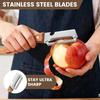 Premium Vegetable Peeler with Wooden Handle and Bottle Opener Stainless Steel Blade Fruit Apple Potato Zucchini Kitchen Tool