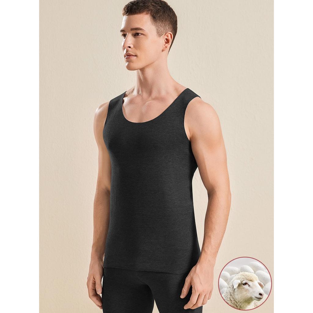 Imitation Wool and Silk Thermal Vest Underwear for Men and Women, Seamless Underwear, Bottom Vest, Autumn Coat with Double-sided German Suede