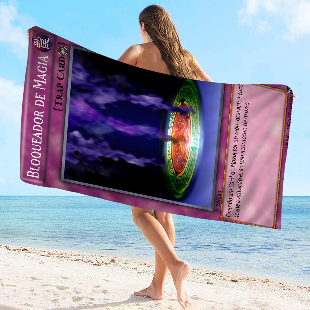 Yu-Gi-Oh MONSTER CARD Towel Microfiber Beach Towel Absorbent Quick dry Soft Yoga Swimming Resort Mountain Climbing Towel