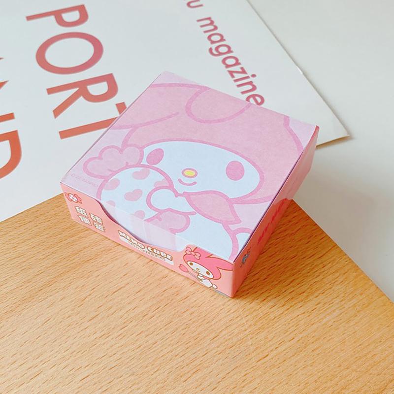 250Pcs/Book Sanrio Note Pad Hello Kitty Kuromi Sticky Note Melody Note Decorative Paper Student School Stationery Supplies