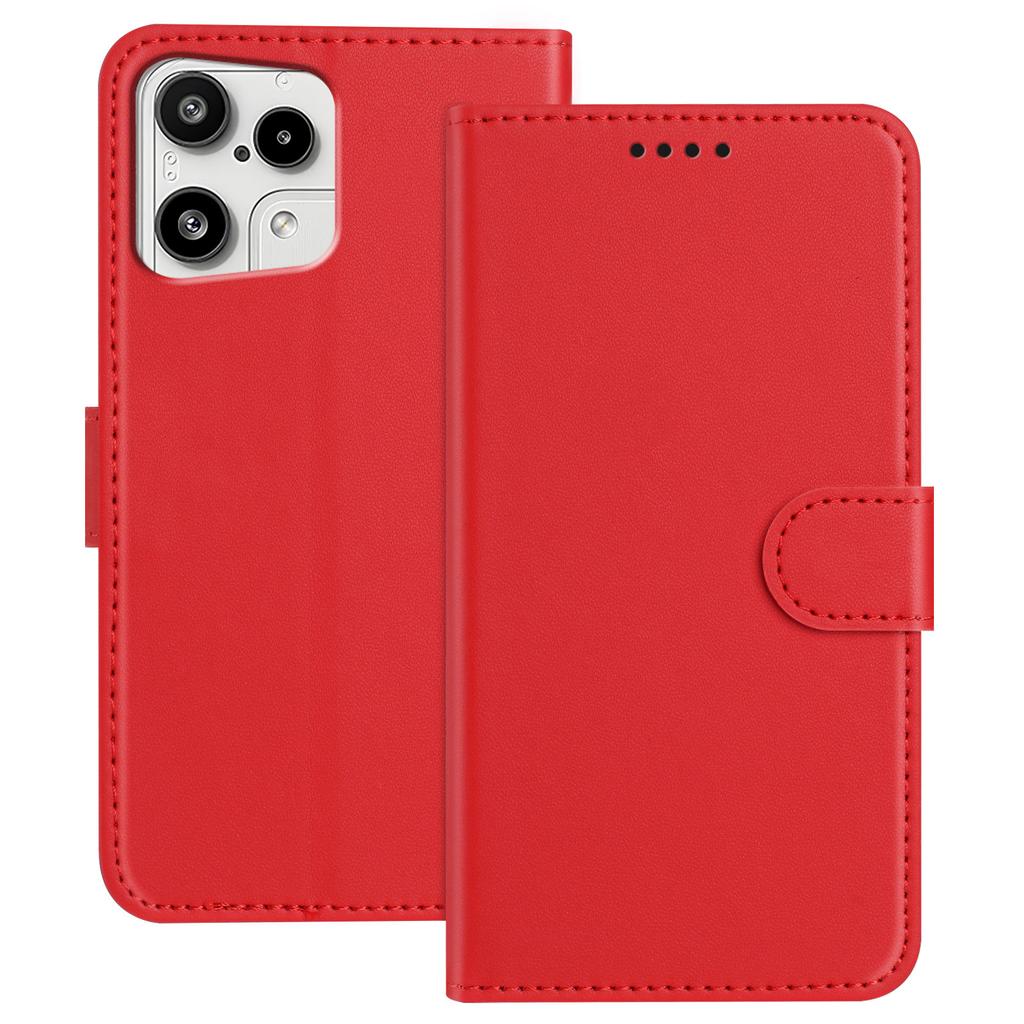 For Nothing Phone (3a) Lite 5G Leather Case Wallet Stand Solid Color Anti Drop Phone Cover