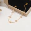 European Light Luxury Diamond Four-Leaf Clover Titanium Steel Women's Bracelet