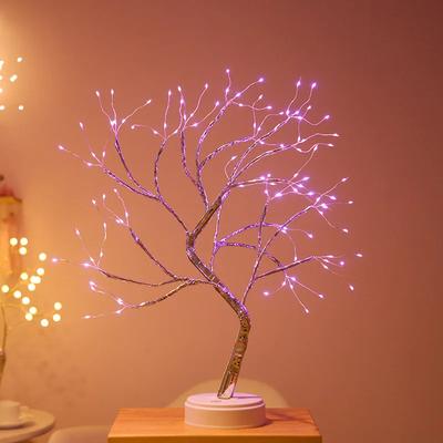 Bedroom Ambiance Color LED Copper Wire Light Pearl Tree Light Touch Switch Babysbreath Multiple Styles of Small Night Lights