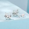 Silver Earrings, Cute Kittens, Studs, Silver 925