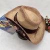 Lafite Hand-Woven Holiday Shade Cowboy Hat Crimped Embroidered Straw Hat