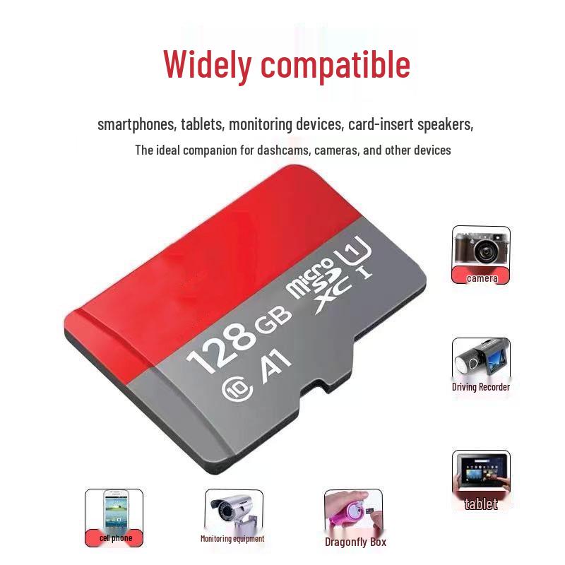 Genuine 64GB/128GB/256GB TF Card, 140MB/s High-Speed Memory for Dash Cam Monitoring