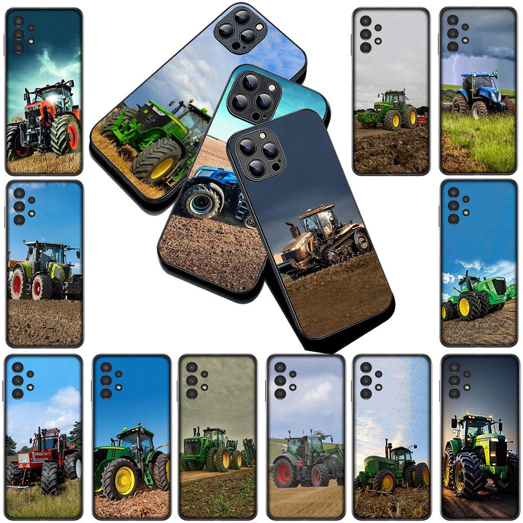 Farms Vehicles Tractors Silicone Phone Cover for Motorola Moto G86 G57 E14 E15 G14 G34 G35 G84 G24 A54 G15 Power E22 Soft Case