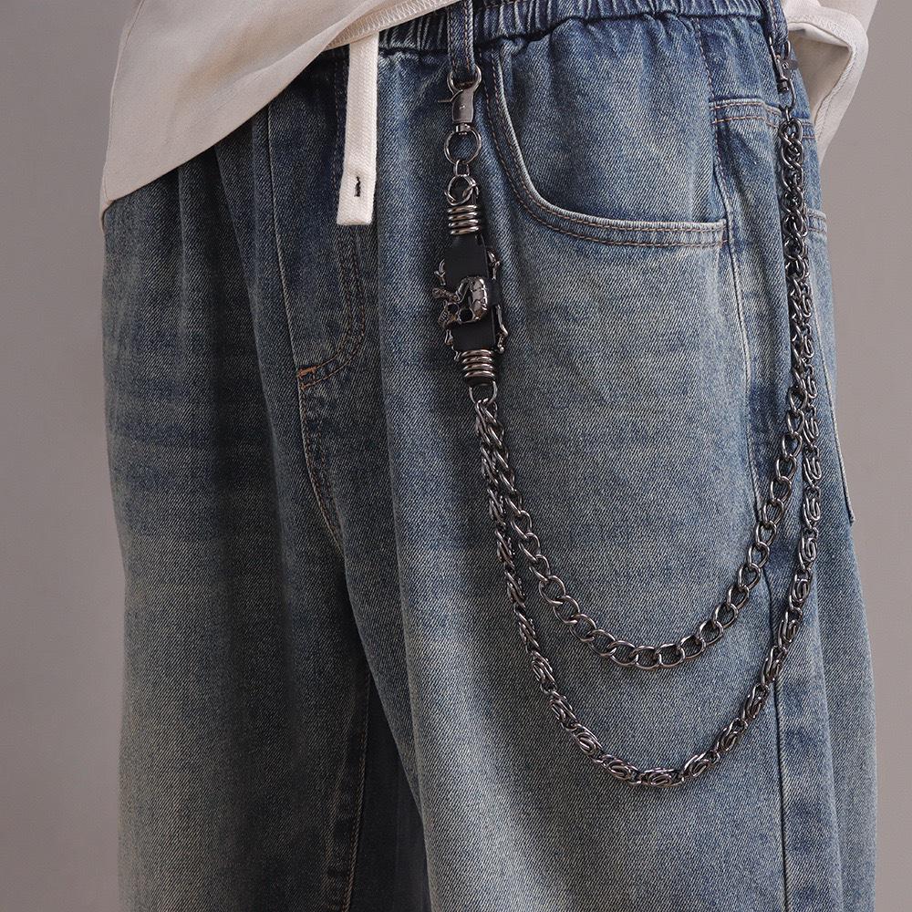 Trendy Unisex Punk Hip-Hop Jeans Waist Chain - Versatile Metal Pants Accessory