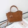 Frosted Cowhide Autumn Winter New Exquisite Handbag Basket Bucket Bag High-end Niche Single Shoulder Crossbody Women's Bag