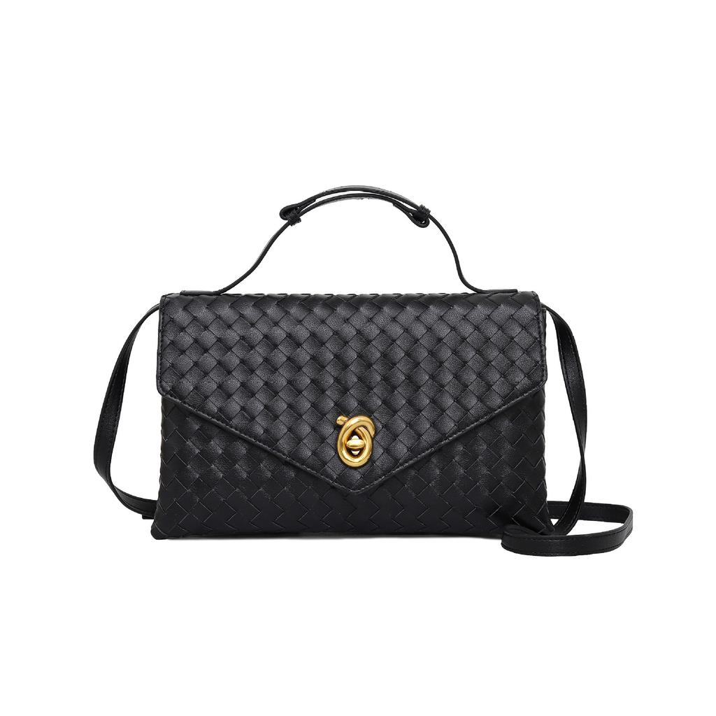Fashion Foreign Style Small Fragrance Weaving Light Luxury Dinner Party Rhombus Shoulder Messenger Bag Handbag Women'S Bag