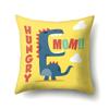 Geometric Dinosaur Pattern Polyester Single-sided Pillowcase Home Sofa Pillowcase Living Room Bedroom Cushion Cover