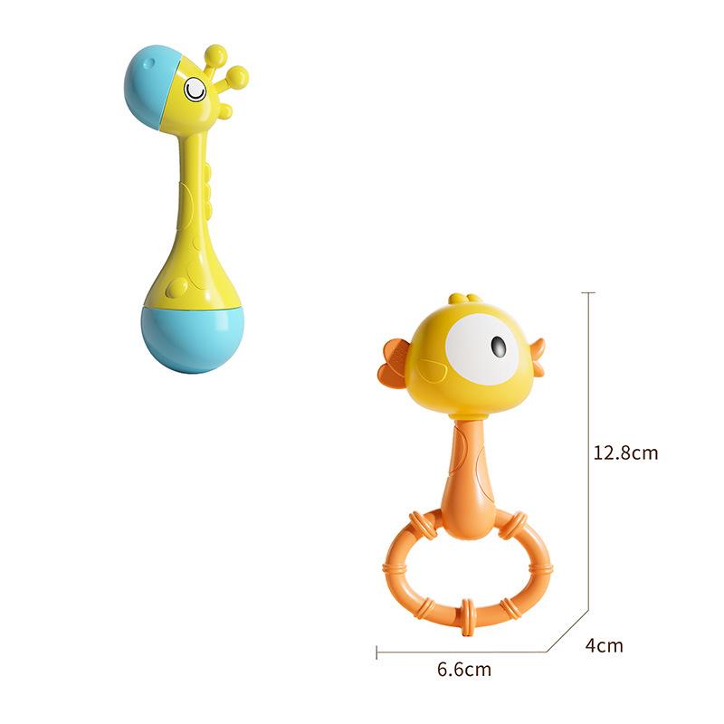 Newborn Baby Hand Rattle Soothing Maraca - Visual Tracking & Grip Training, Early Education Toy for Ages 0-1