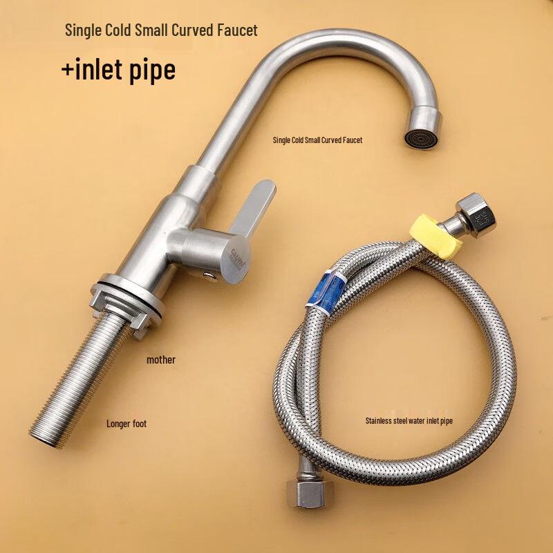 MINXI Stainless Steel Single Cold Flexible Faucet