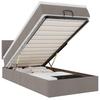 Ottoman Bed with Mattress & LEDs Taupe 80x200 Cm Fabric