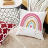45x45cm Polyester Rainbow Print Cushion Cover Adult Kids Pillowcase Home Housewarming Birthday Gift
