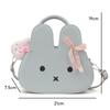 Kawaii Miffy  Handbag Premium Texture Cute 3D Bunny Shape Crossbody Bag Sweet Cartoon Single Shoulder Tote Versatile Gift