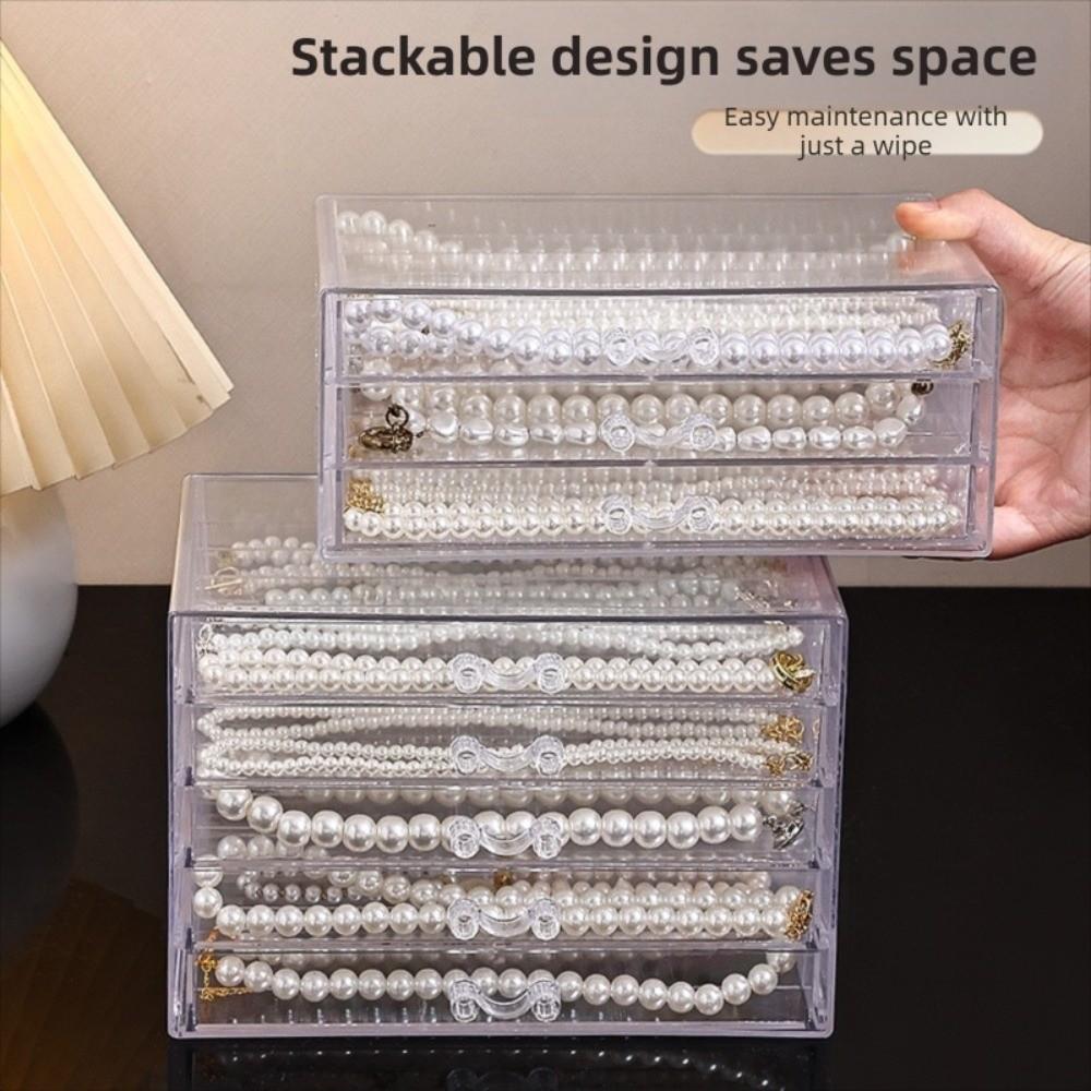 3/5 Layer Jewelry Tray Waterproof Necklace Display Cabinet for Women