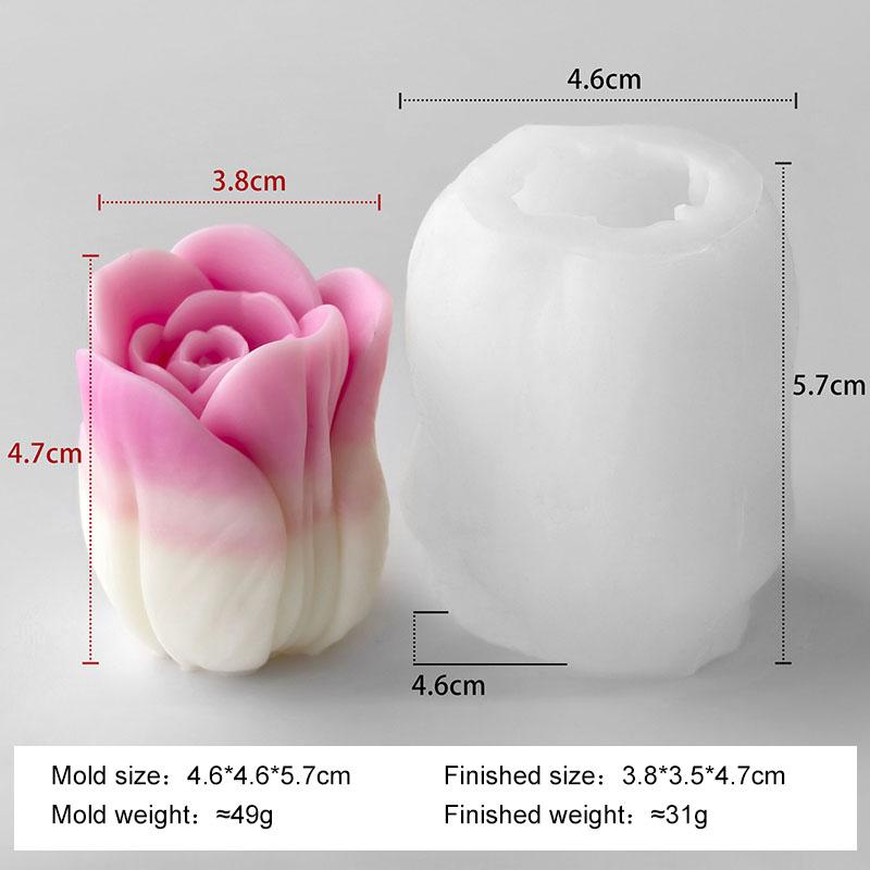 DIY Flowers Tulip Silicone Mold Handmade Scented Candle Plaster Resin Molds Homemade Cookies Chocolate Candy Baking Tool