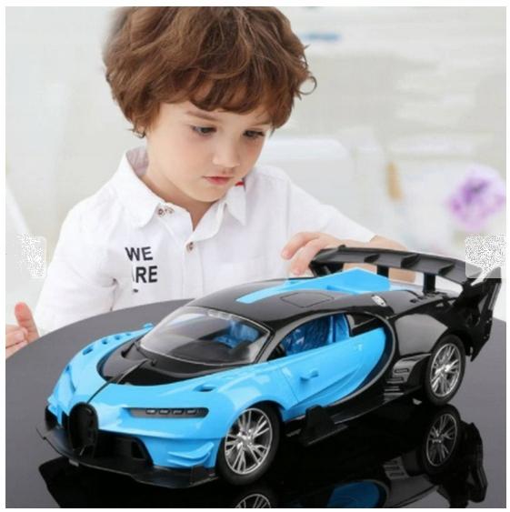 Samochód Zdalnie Sterowany Rc Auto Kierownica Pedały Niebieski