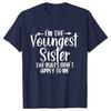 Sister Rules Gifts T Shirts Sweet Fashion Women Tshirt Funny Oldest Middle Youngest Sister Tees Sarcastic Sibling Matching Shirt