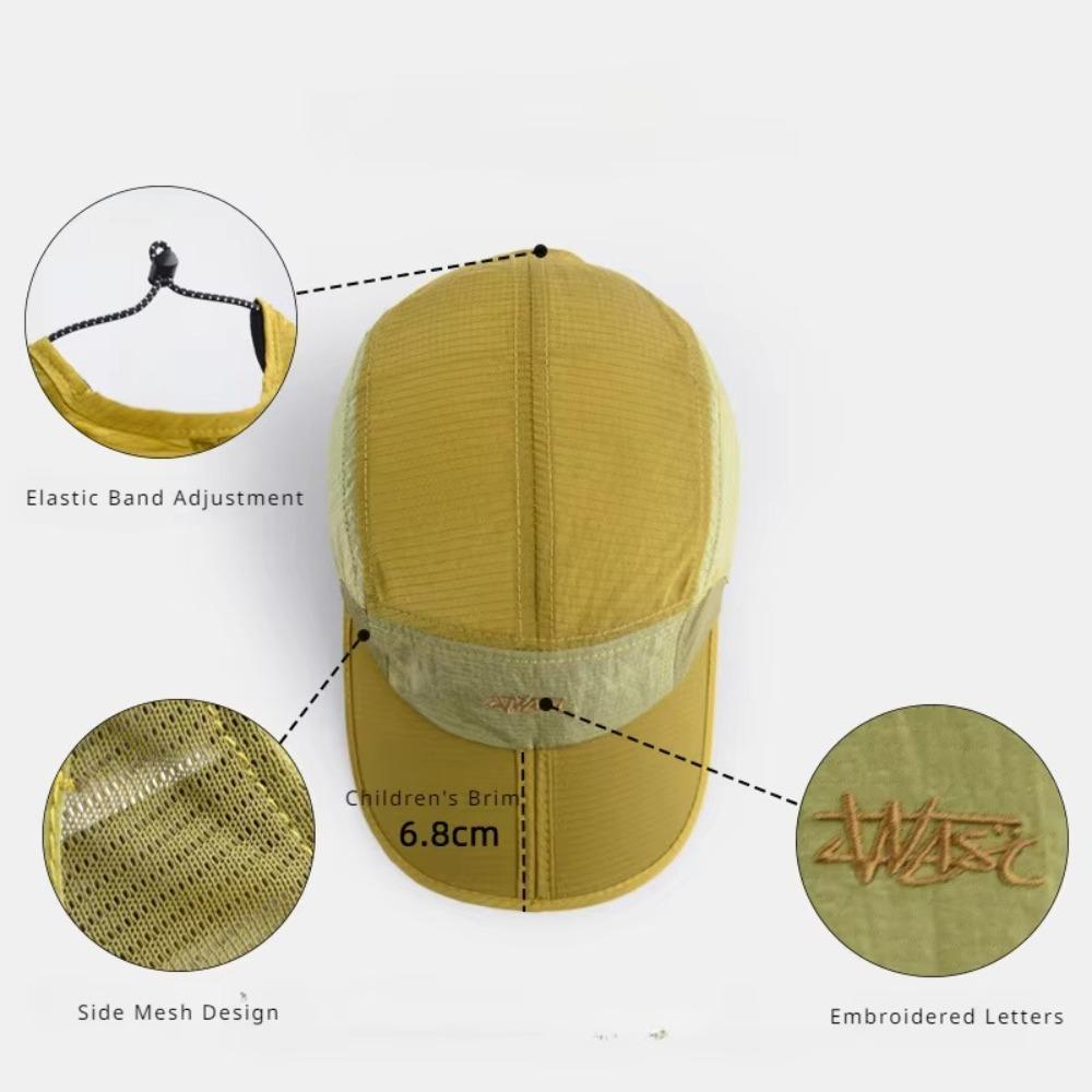 Foldable Mesh Baseball Cap Adjustable Sun Visor Cap Fashion Quick Drying Baseball Cap  Unisex