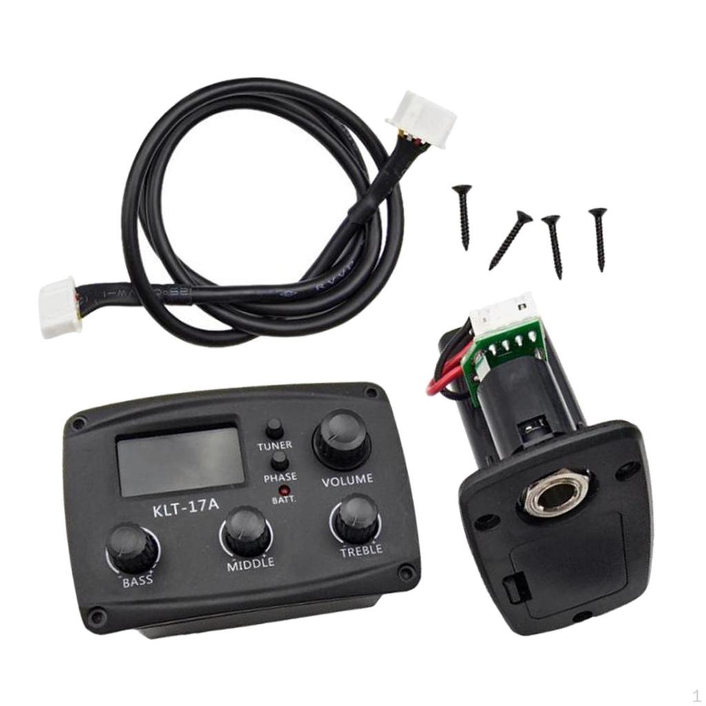 Acoustic Electric Guitar Preamp with Tuner And Volume Control