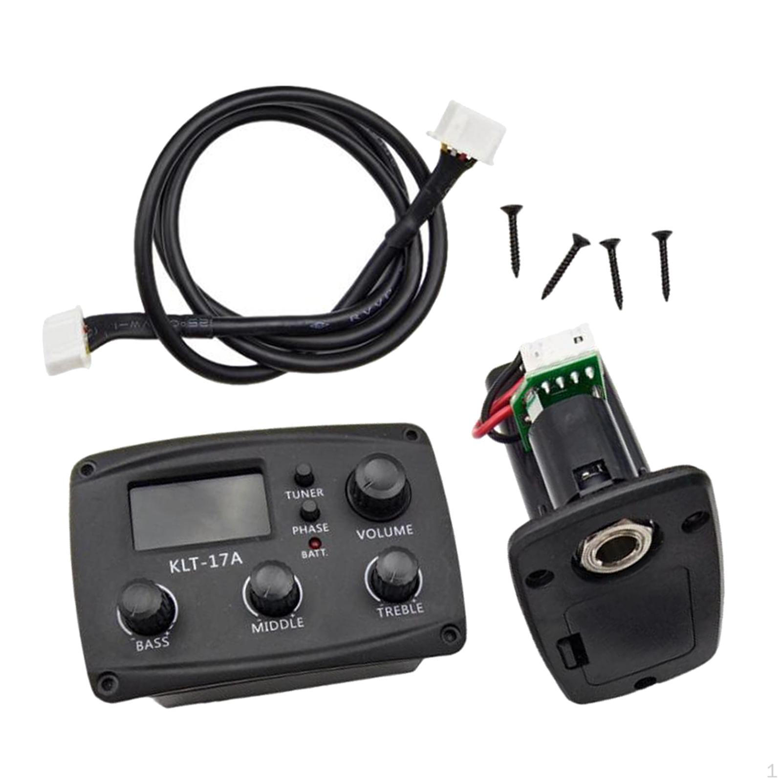 

Acoustic Electric Guitar Preamp with Tuner And Volume Control 3 Segments